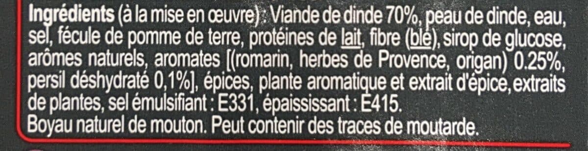 Carrefour Saucisses de VOLAILLE packshot
