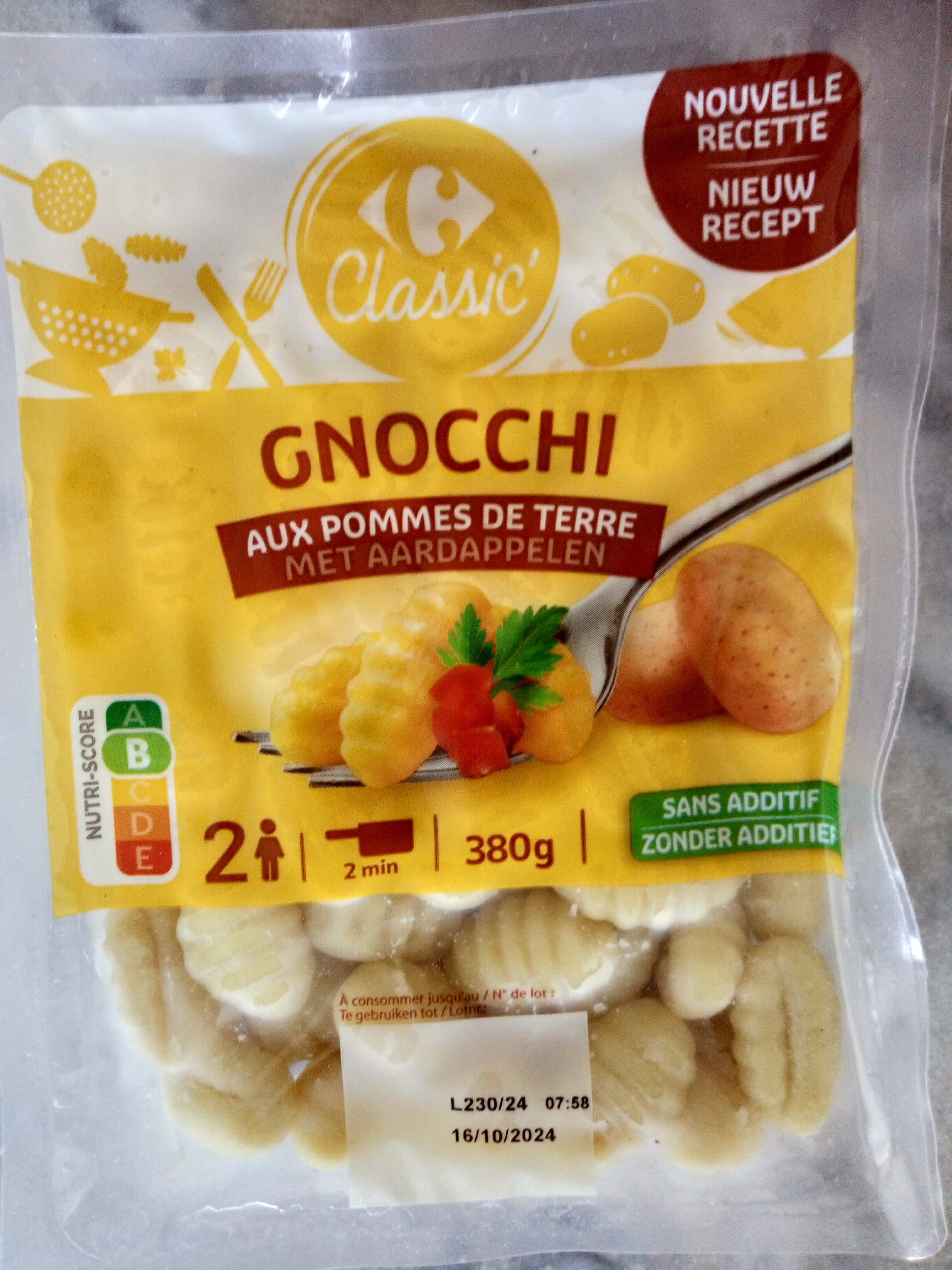Carrefour Gnocchi Aux pommes de terre packshot