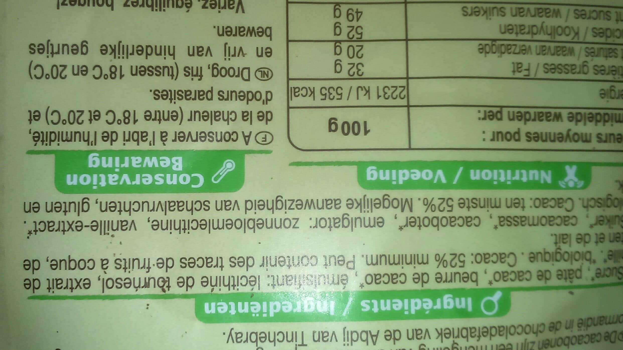 Carrefour BIO Chocolate 52% especial postres packshot
