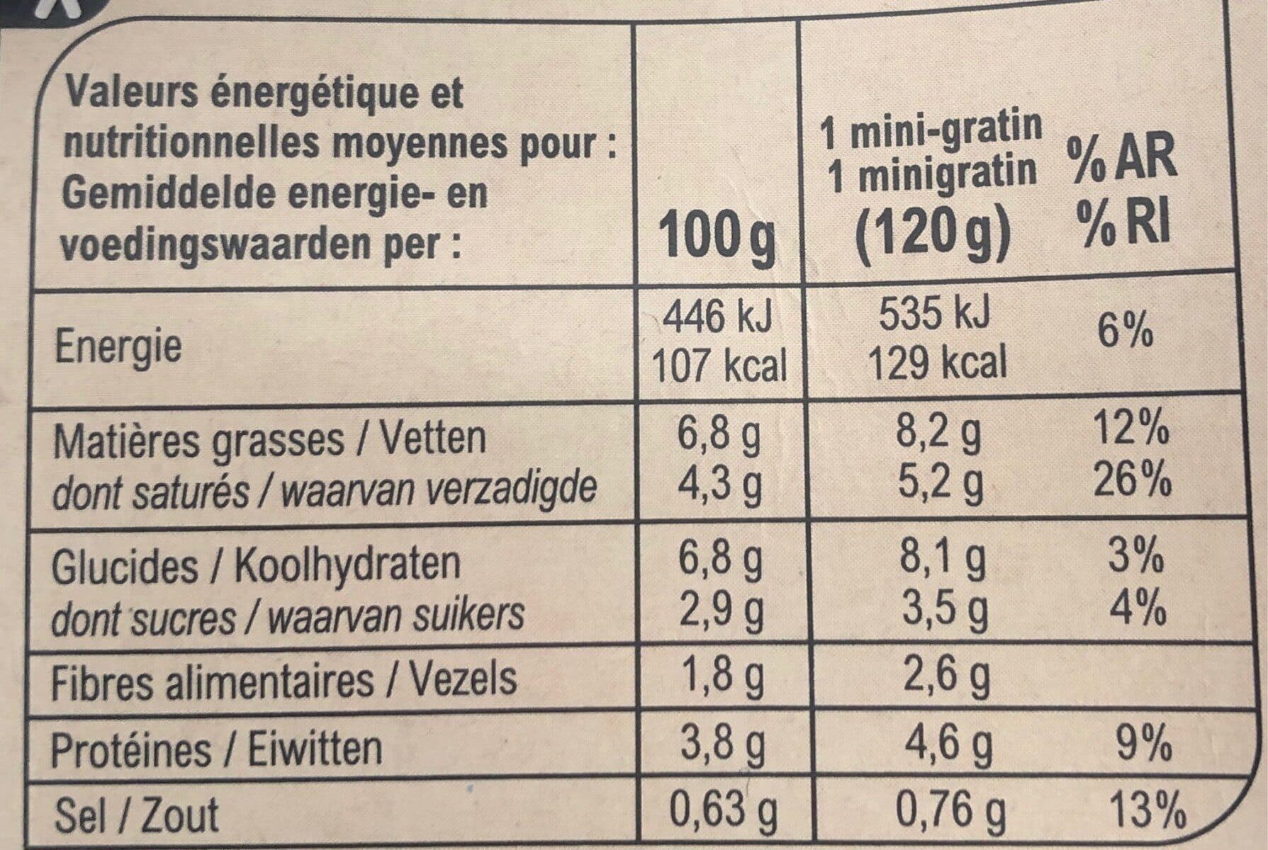 Carrefour Mini Gratins de Légumes packshot