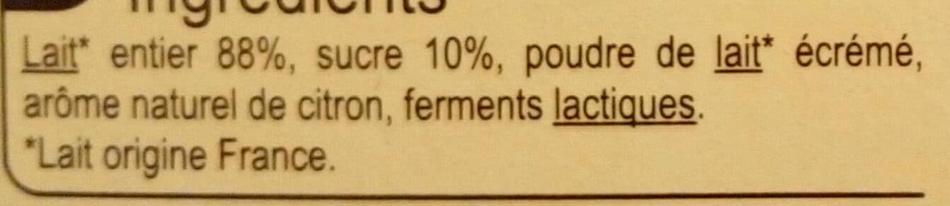 Carrefour Yaourt au lait entier - saveur Citron packshot