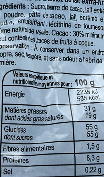 Carrefour Friture chocolat au lait packshot