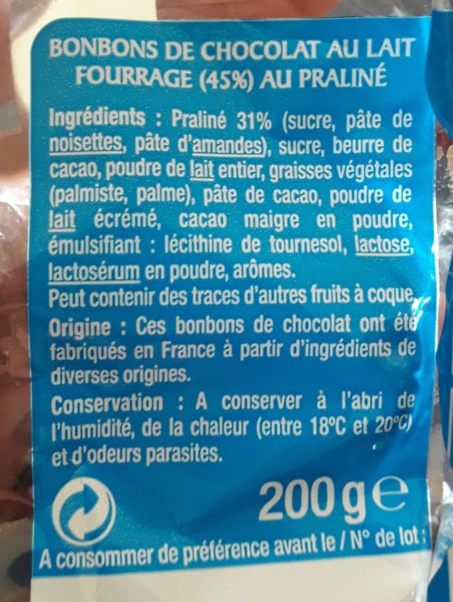 Carrefour Friture lait praliné packshot