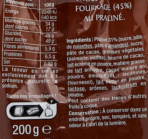 Carrefour Friture noir praliné packshot