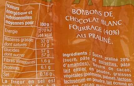 Carrefour Friture blanc praliné packshot