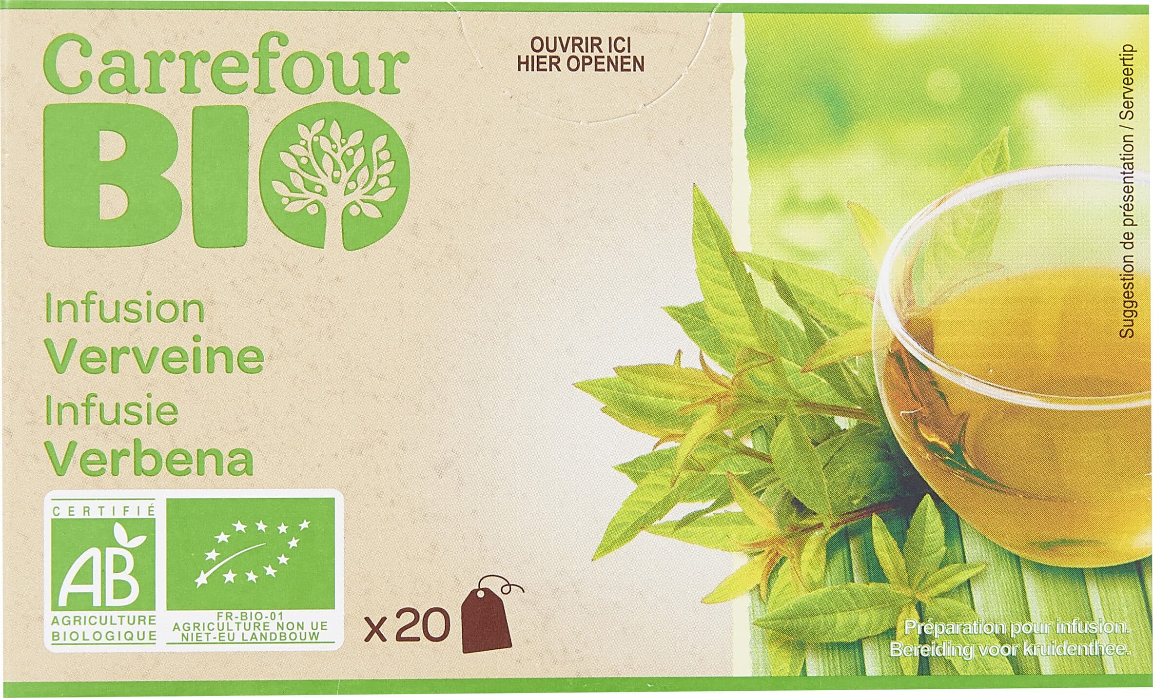 Carrefour BIO Infusion verveine packshot