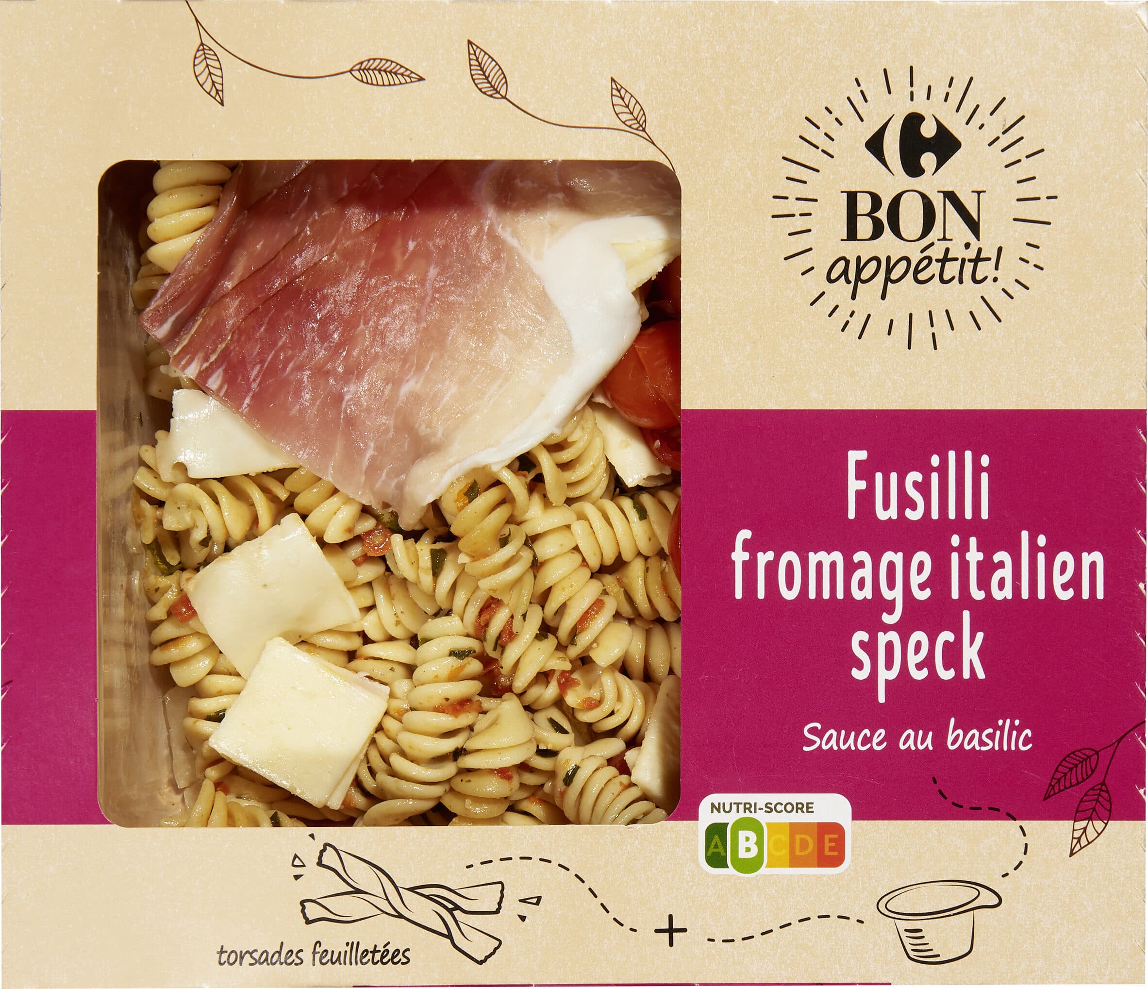 Carrefour SALAD' Fusilli, Fromage italien, Speck packshot