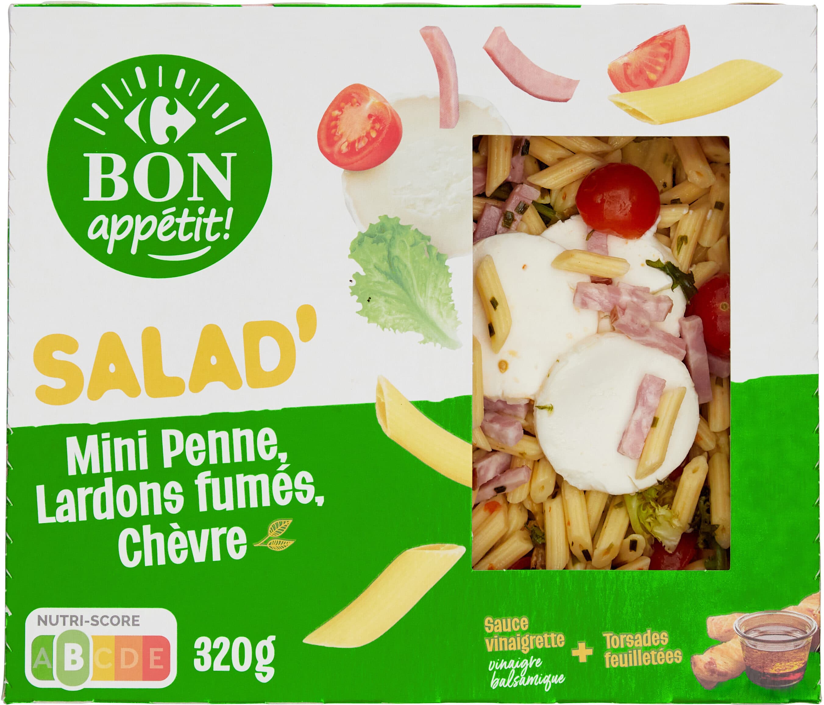CMI (Carrefour Marchandises Internationales) SALAD' Mini Penne, Lardons fumés, Chèvre packshot