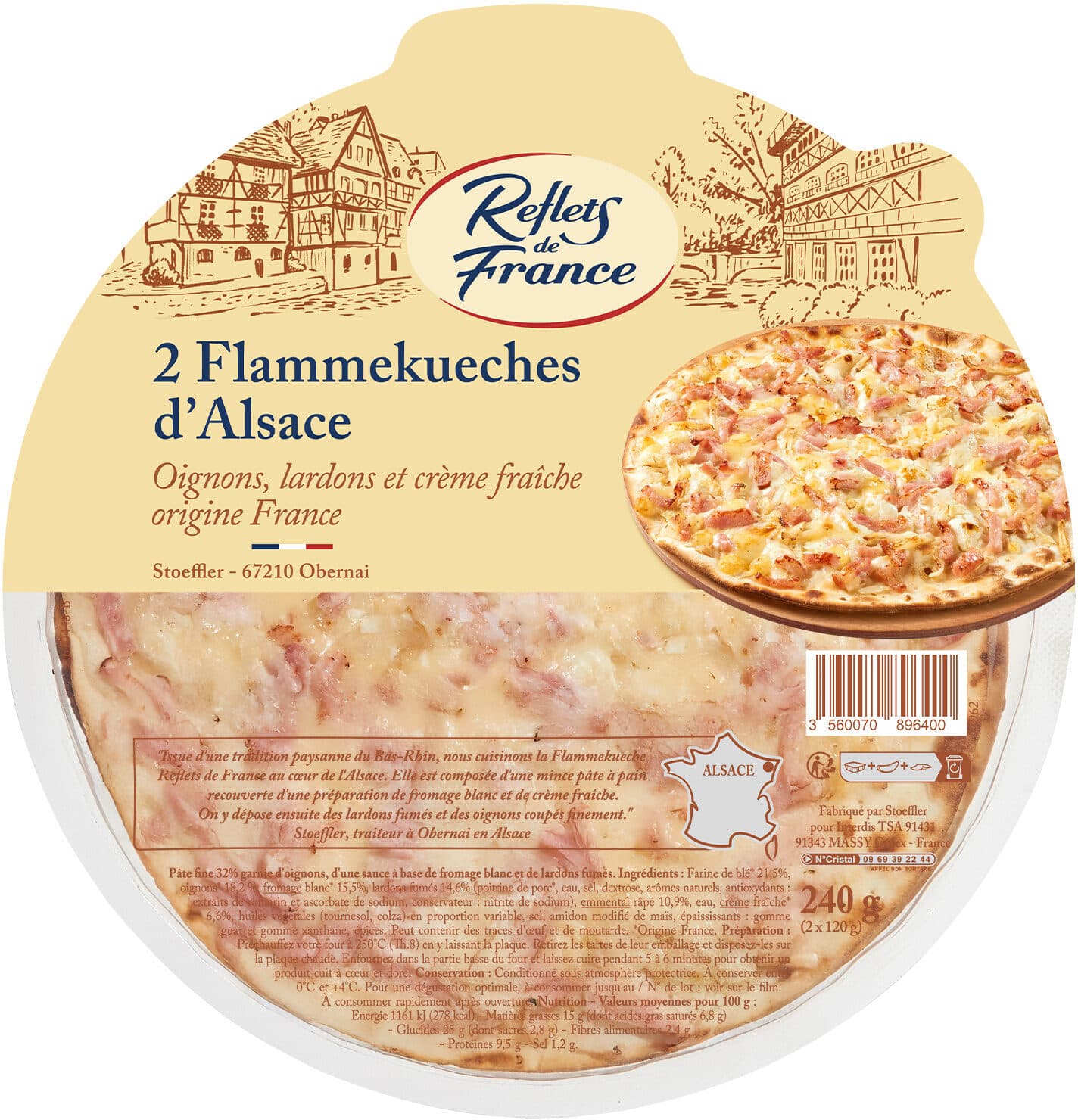 Carrefour 2 Flammekueches d'Alsace packshot