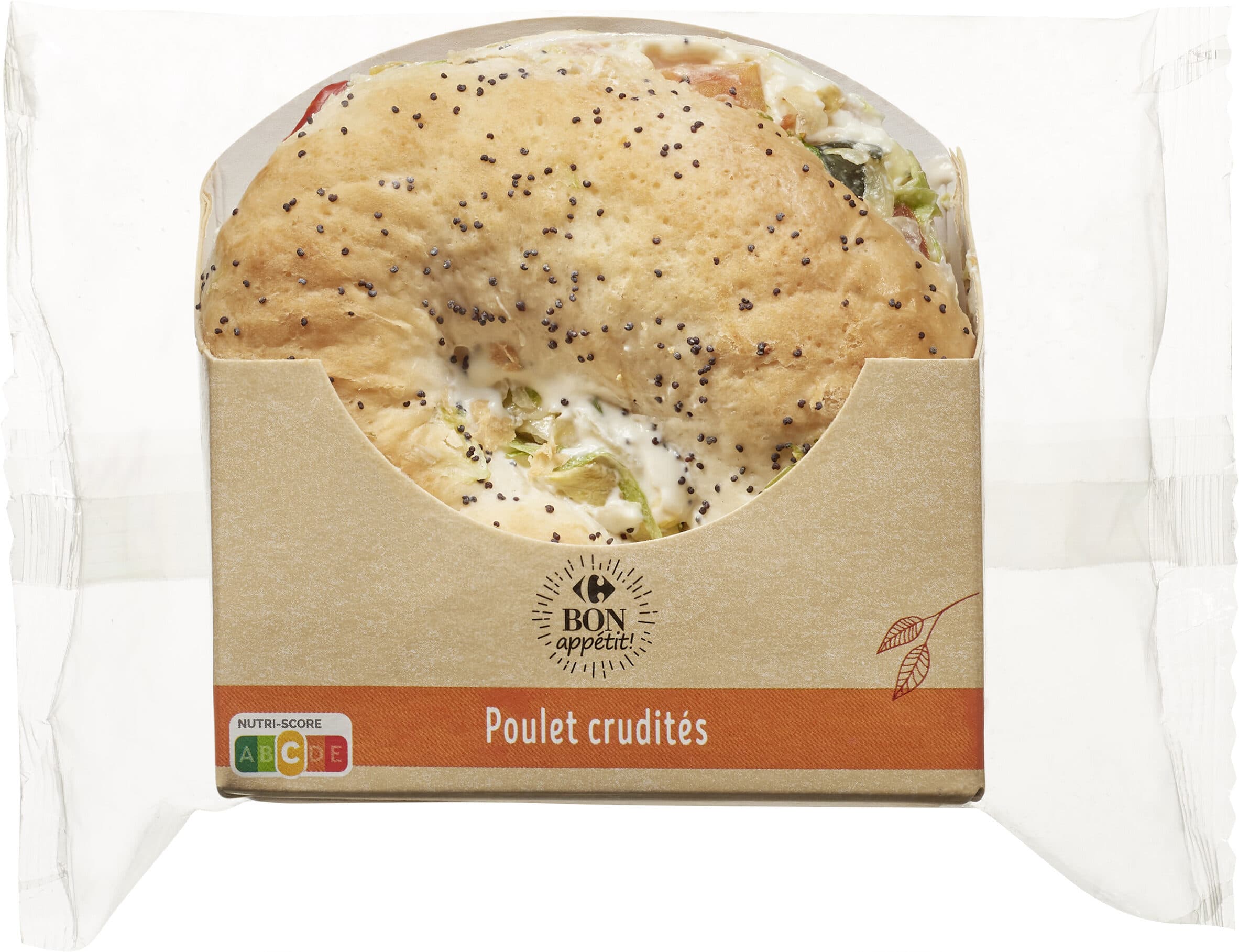 CARREFOUR BON APPÉTIT BAGEL Poulet crudités packshot