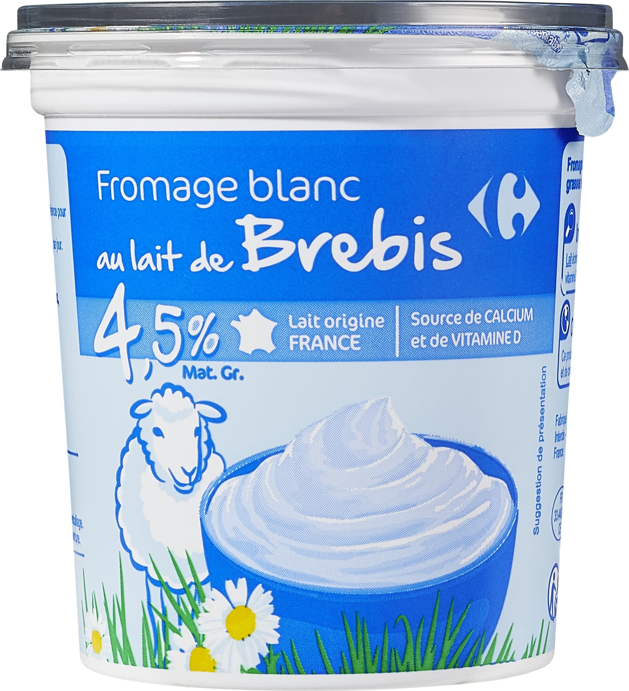 Carrefour Fromage blanc au lait de Brebis packshot