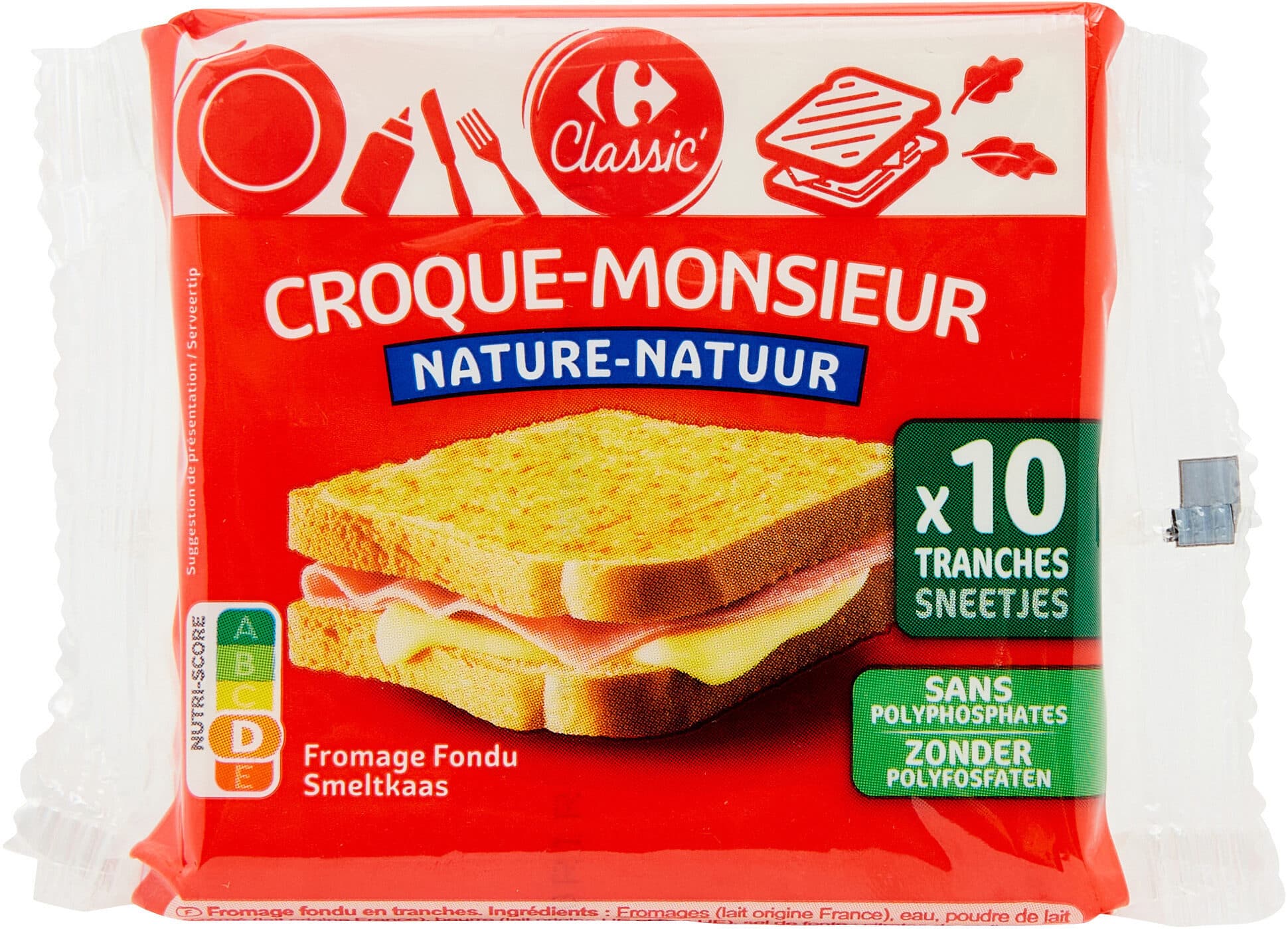 Carrefour CROQUE-MONSIEUR NATURE Fromage Fondu packshot