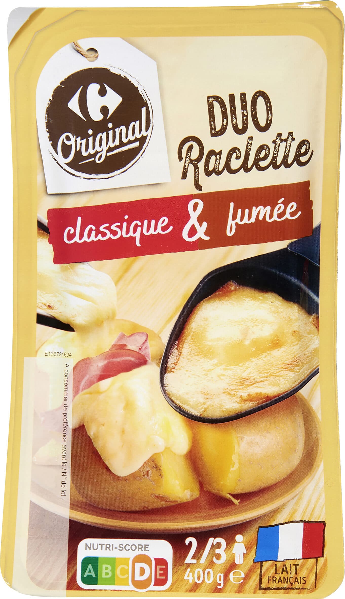 Carrefour Duo Raclette Classique & Fumée packshot