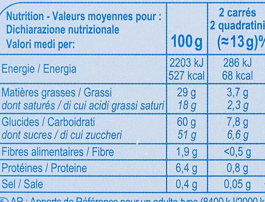 Carrefour Chocolat au LAIT packshot