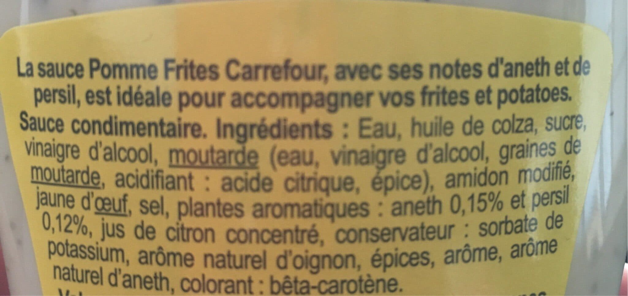 Carrefour Sauce frites packshot