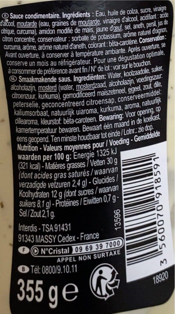 Carrefour Sauce frites packshot