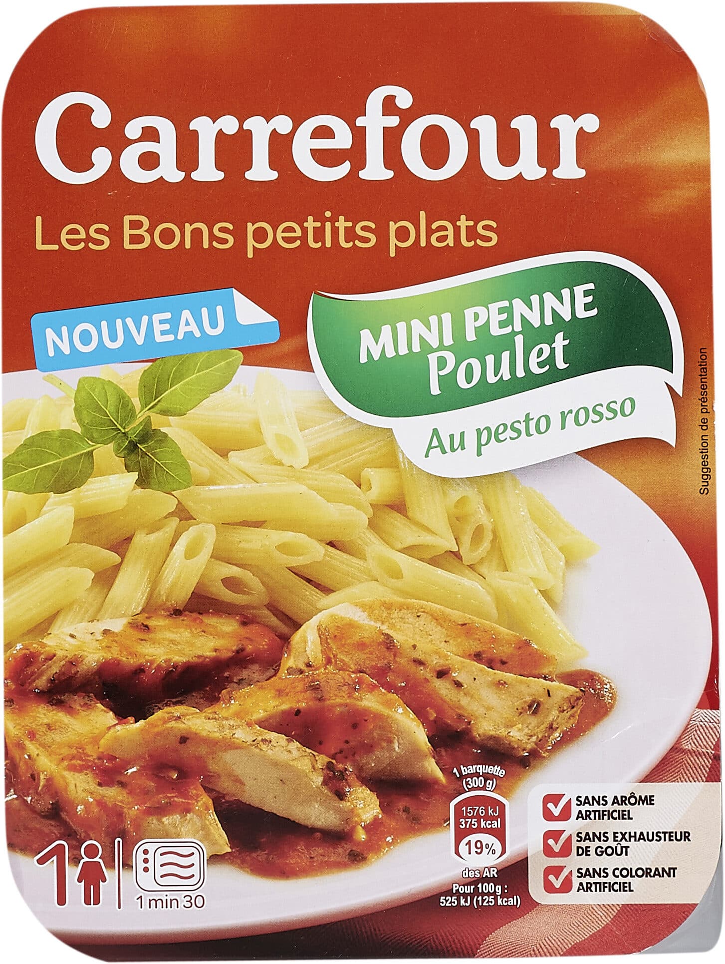 Carrefour Penne au Poulet SAUCE PESTO ROSSO packshot