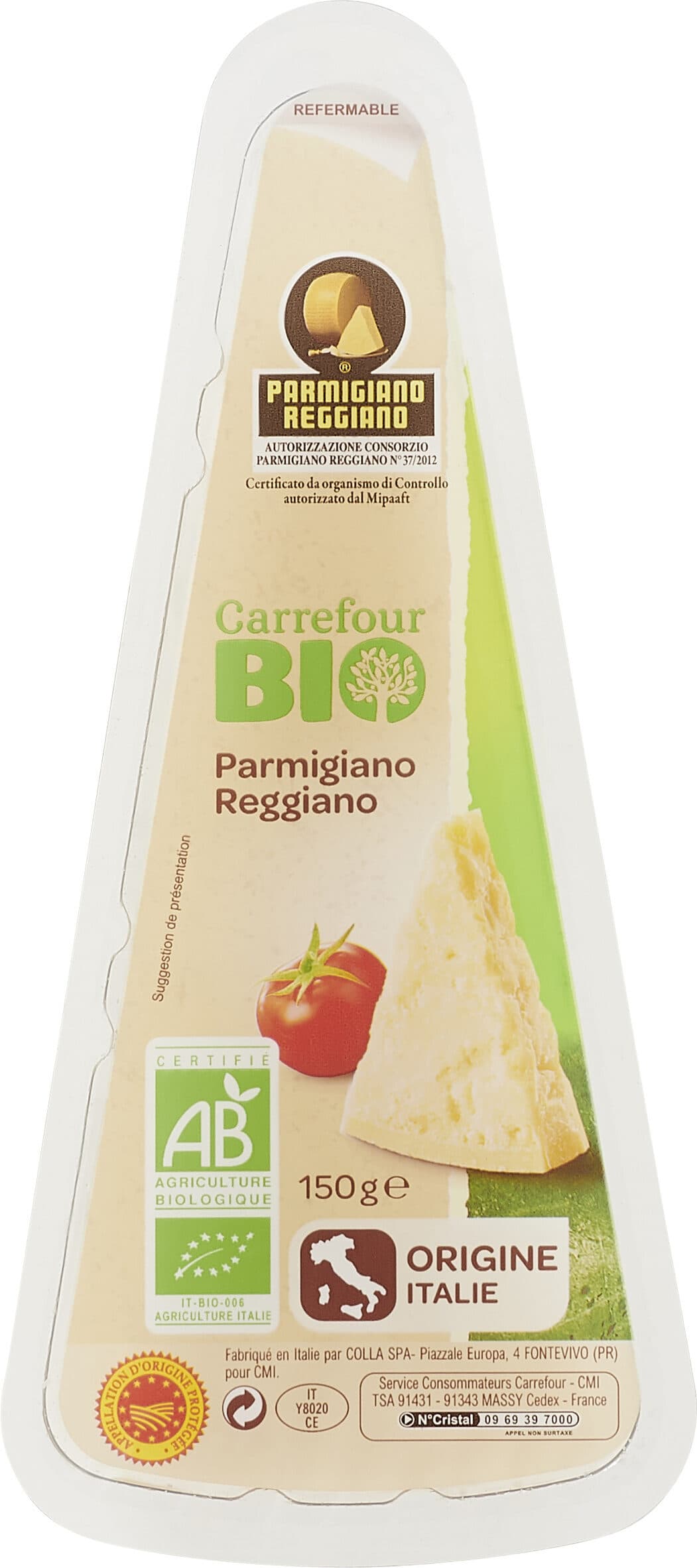 Carrefour BIO Parmigiano Reggiano AOP packshot