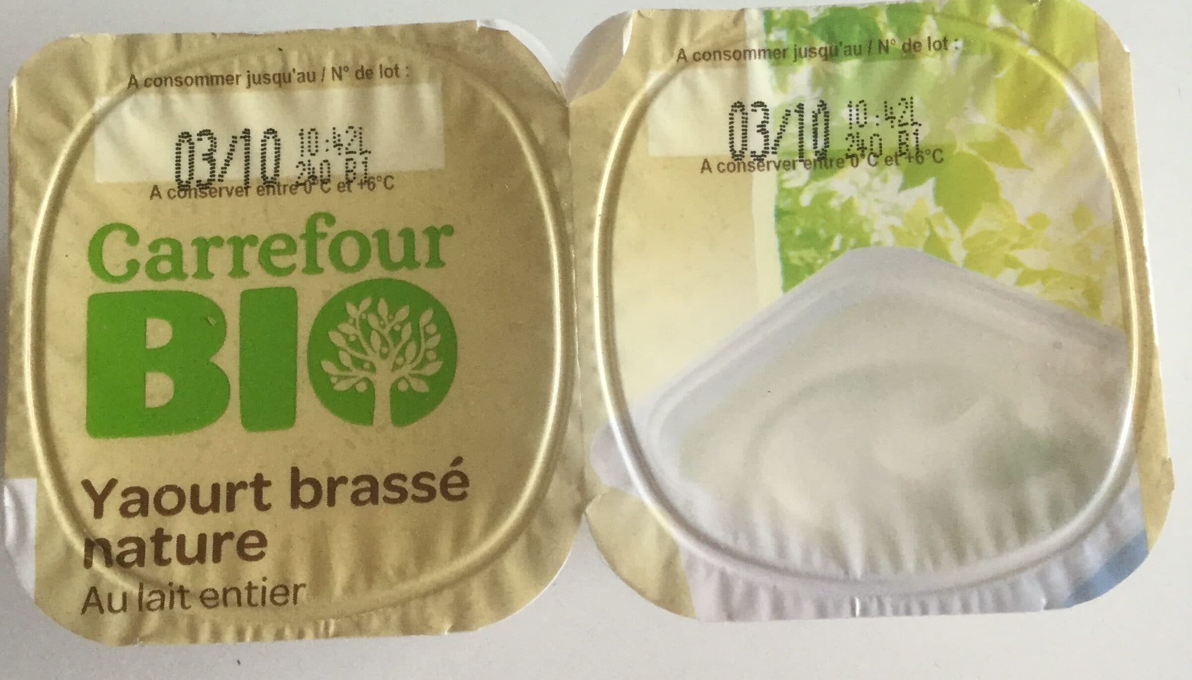 Carrefour BIO Yaourt Brassé nature Bio packshot