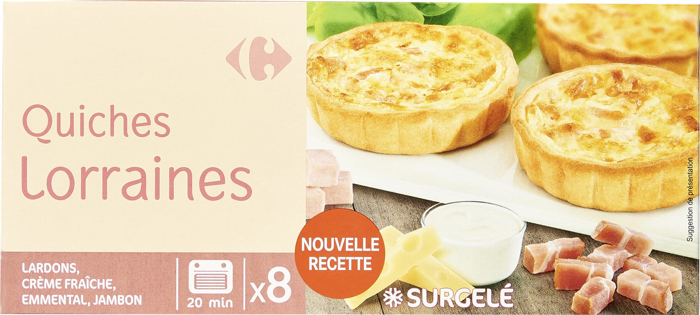 Carrefour 8 Quiches Lorraines packshot