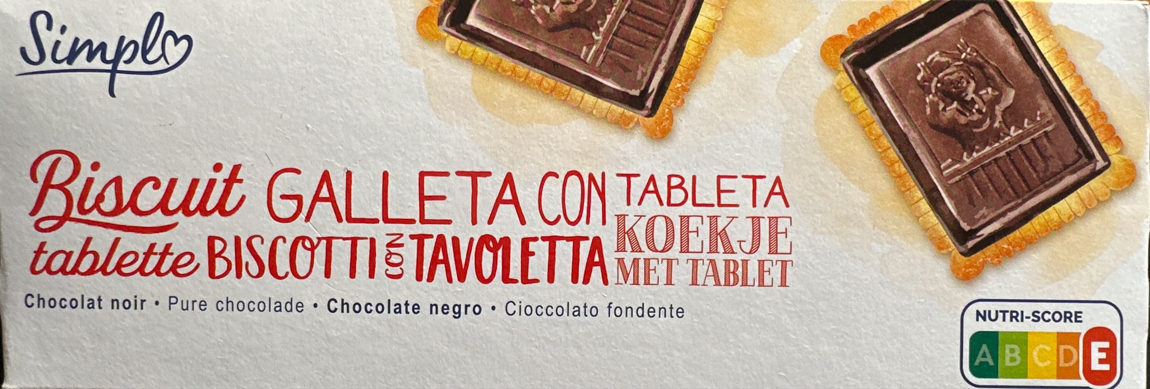 Simpl Biscuits tablette de chocolat noir packshot