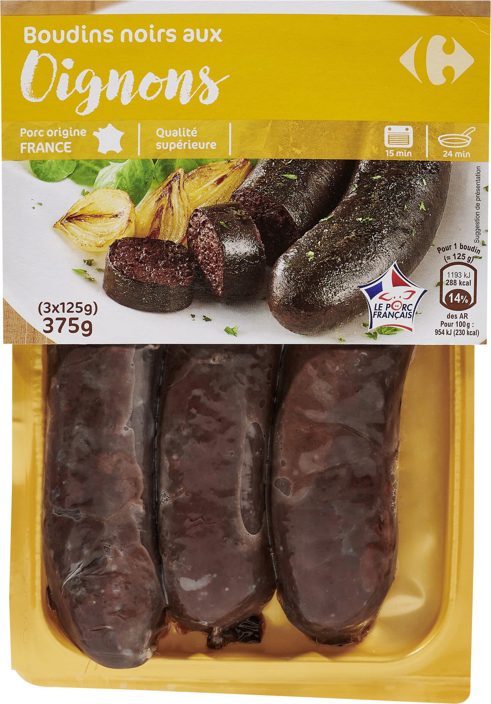CMI (Carrefour Marchandises Internationales) Boudins noirs aux oignons packshot