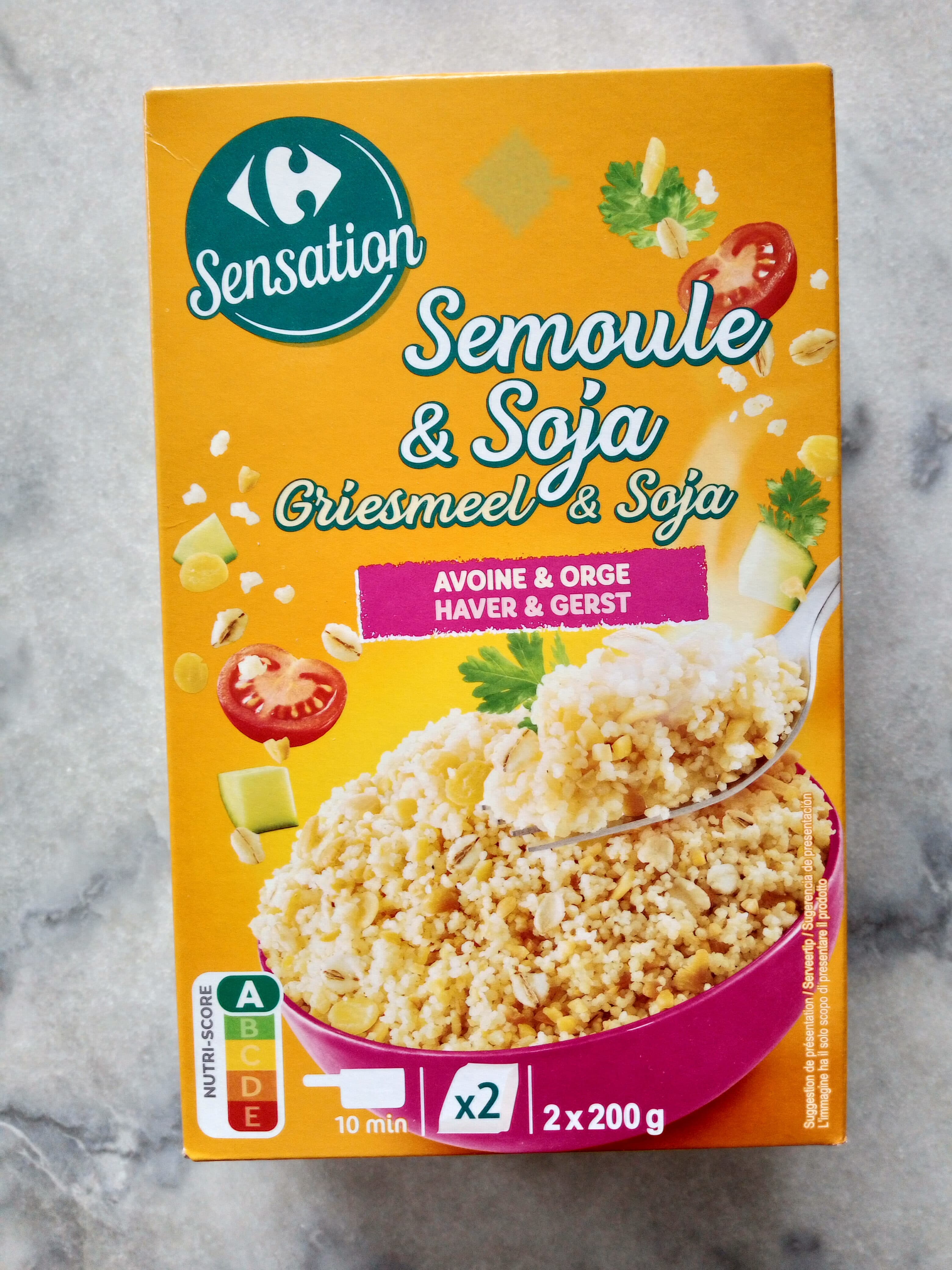 Carrefour Semoule & Soja Avoine & orge packshot