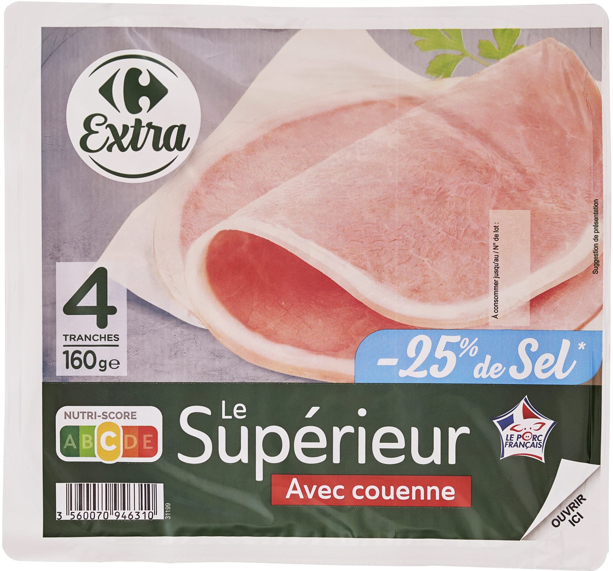 Carrefour Le Supérieur Avec couenne packshot