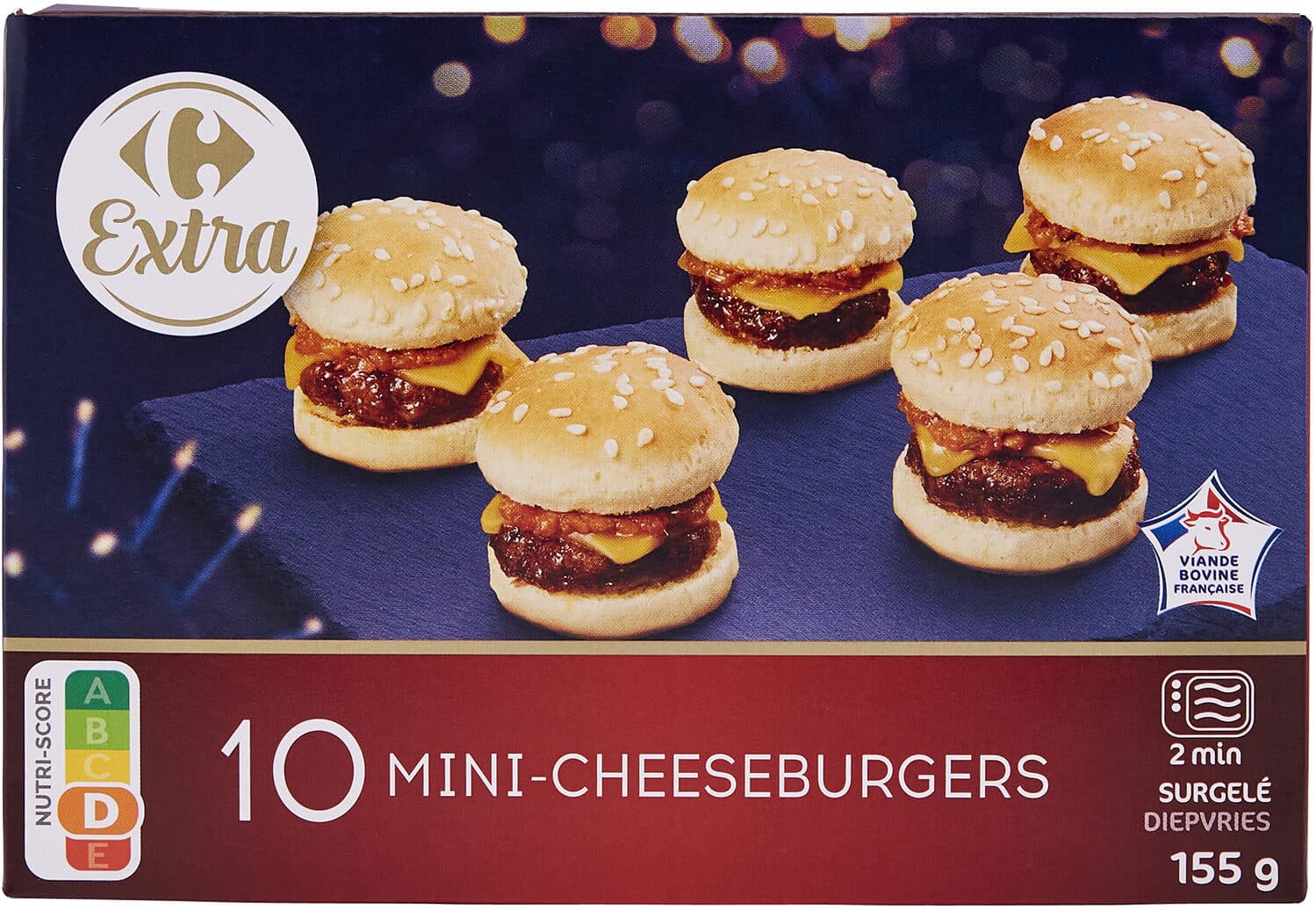 Carrefour 10 mini-cheeseburgers packshot