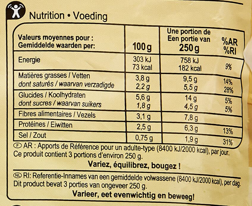 Carrefour Purée de Légumes verts Crème fraîche packshot