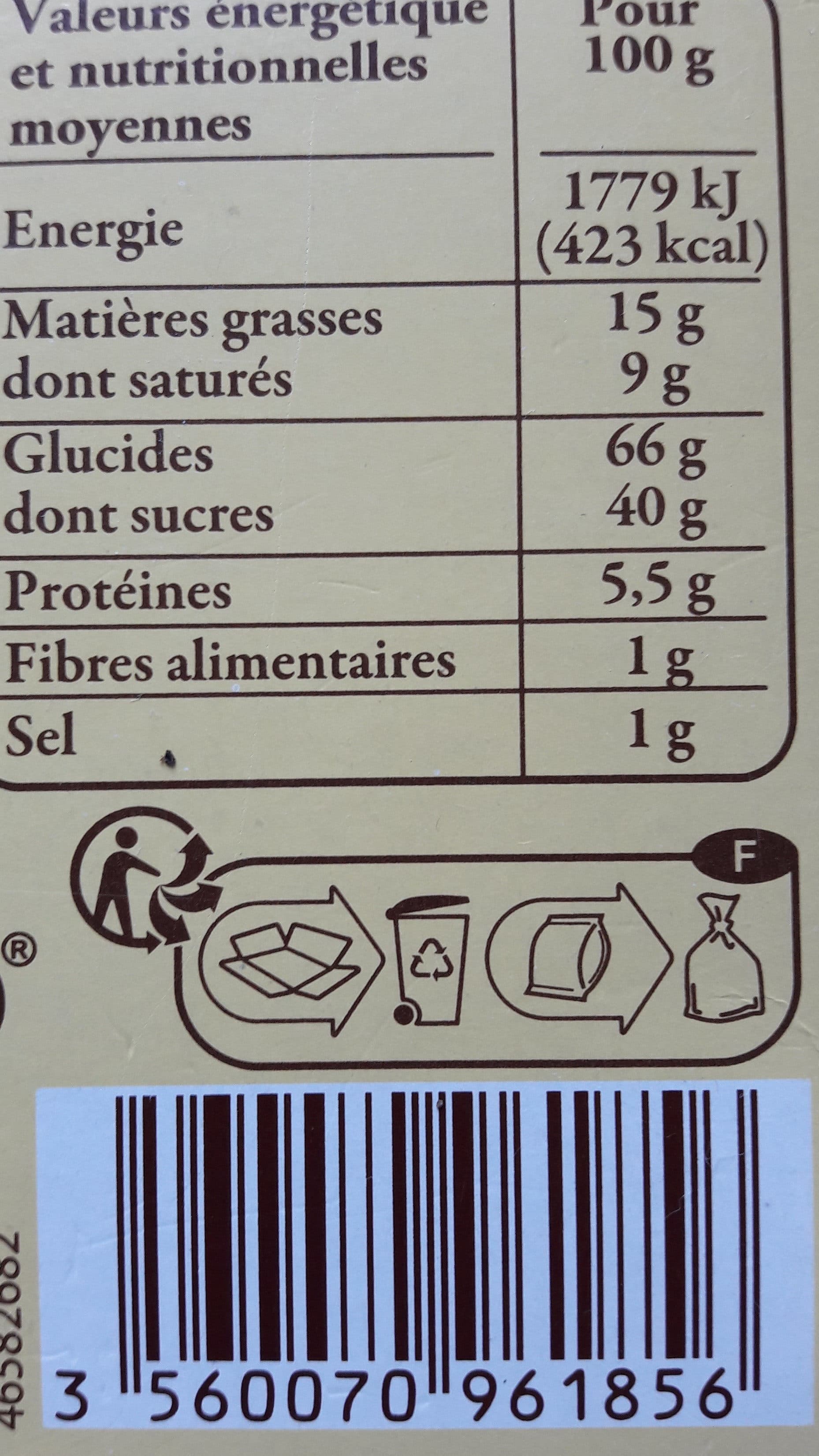 Carrefour Gaufres des Flandres Fourrées à la vergeoise packshot