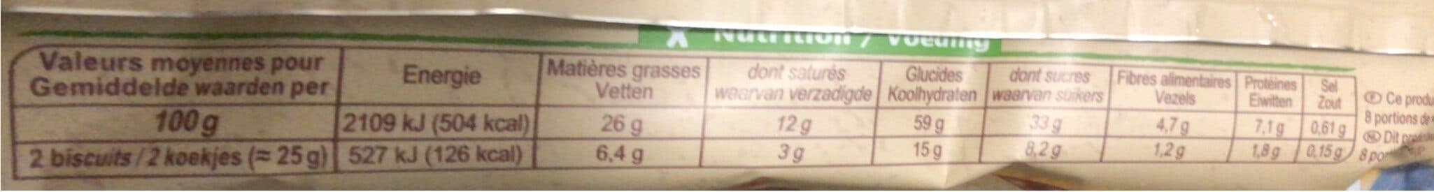 Carrefour BIO Biscuits complets avoine packshot