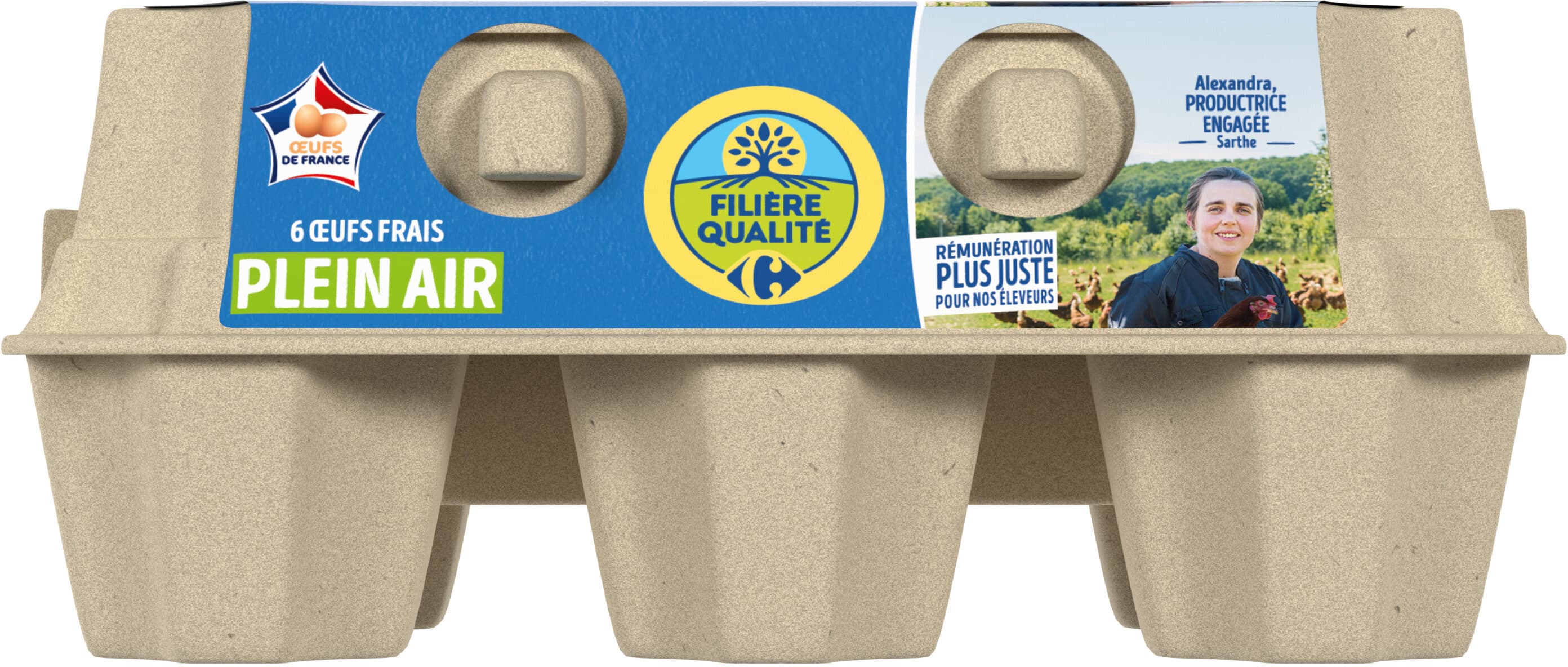 Carrefour 6 œufs frais plein air packshot