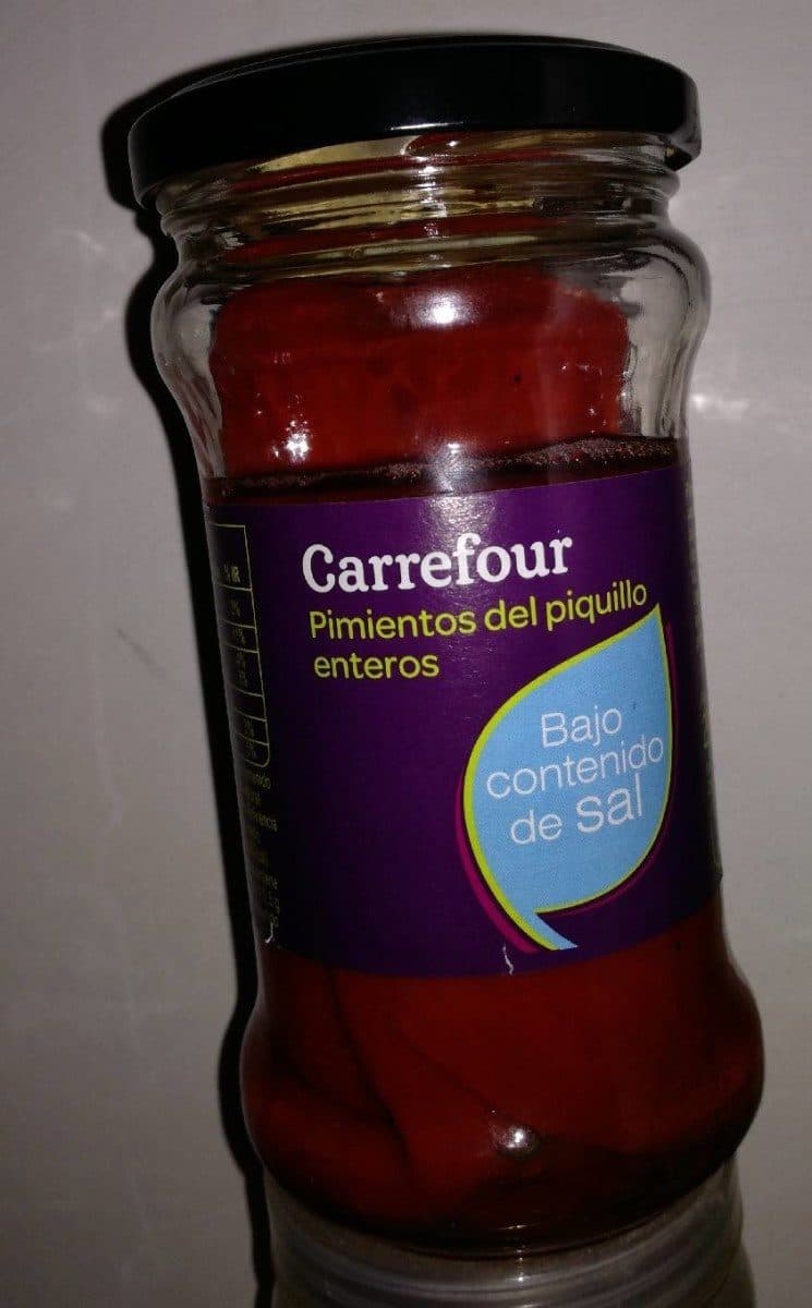 Carrefour Pimientos del piquillo enteros asados bajo en sal packshot
