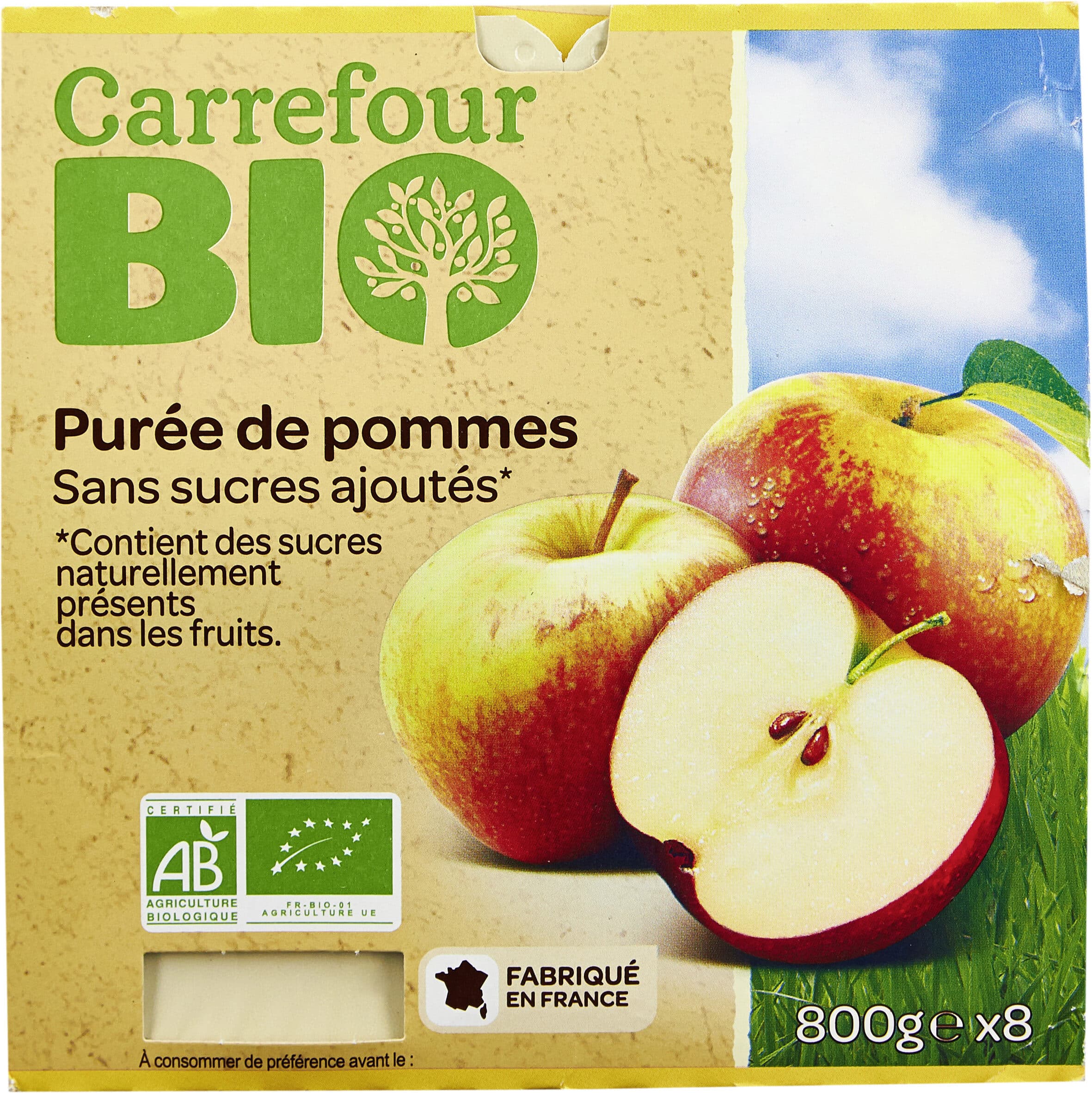 Carrefour BIO Pomme Sans sucres ajoutés** packshot
