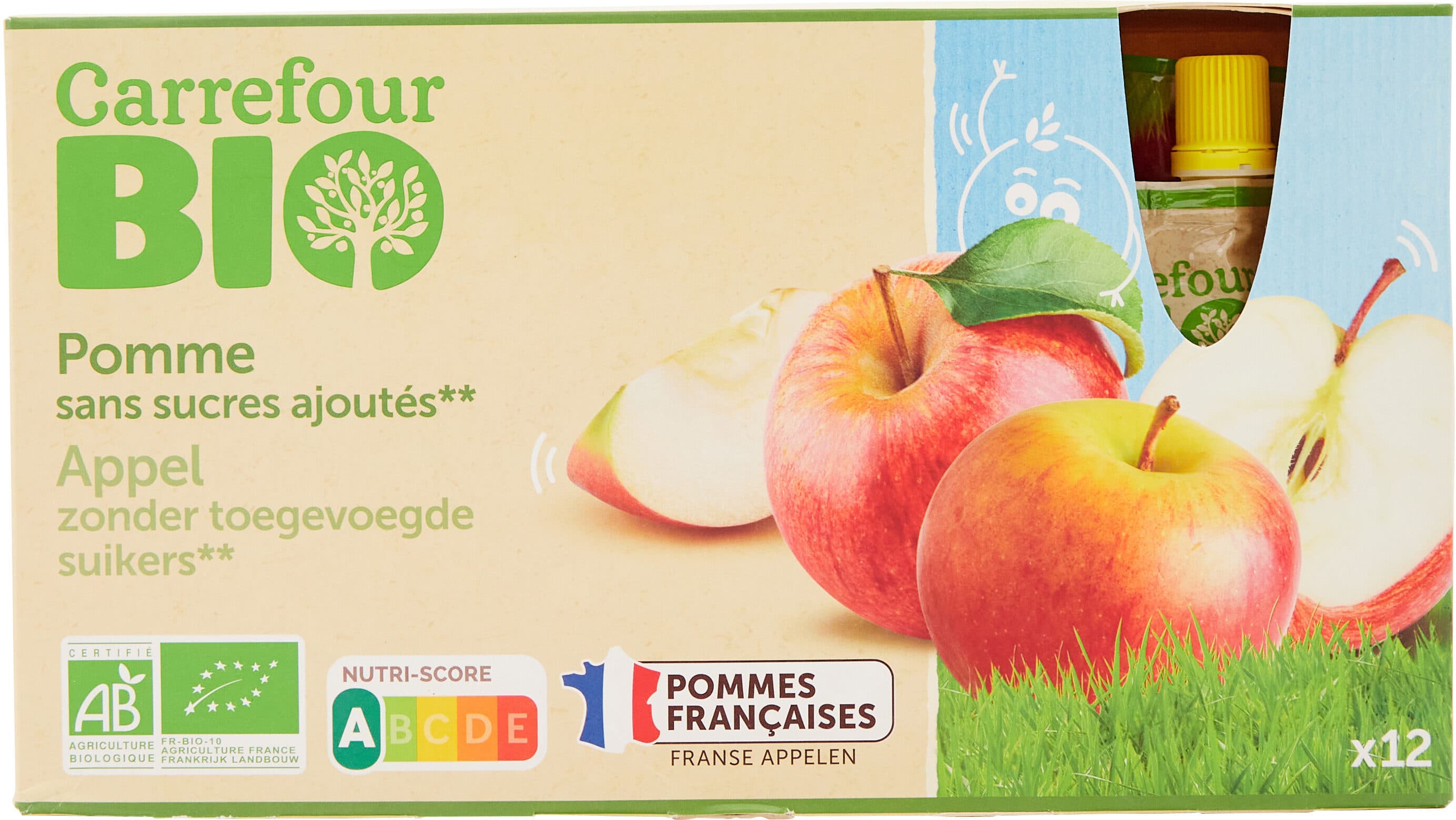 Carrefour BIO Pomme Sans sucres ajoutés* packshot