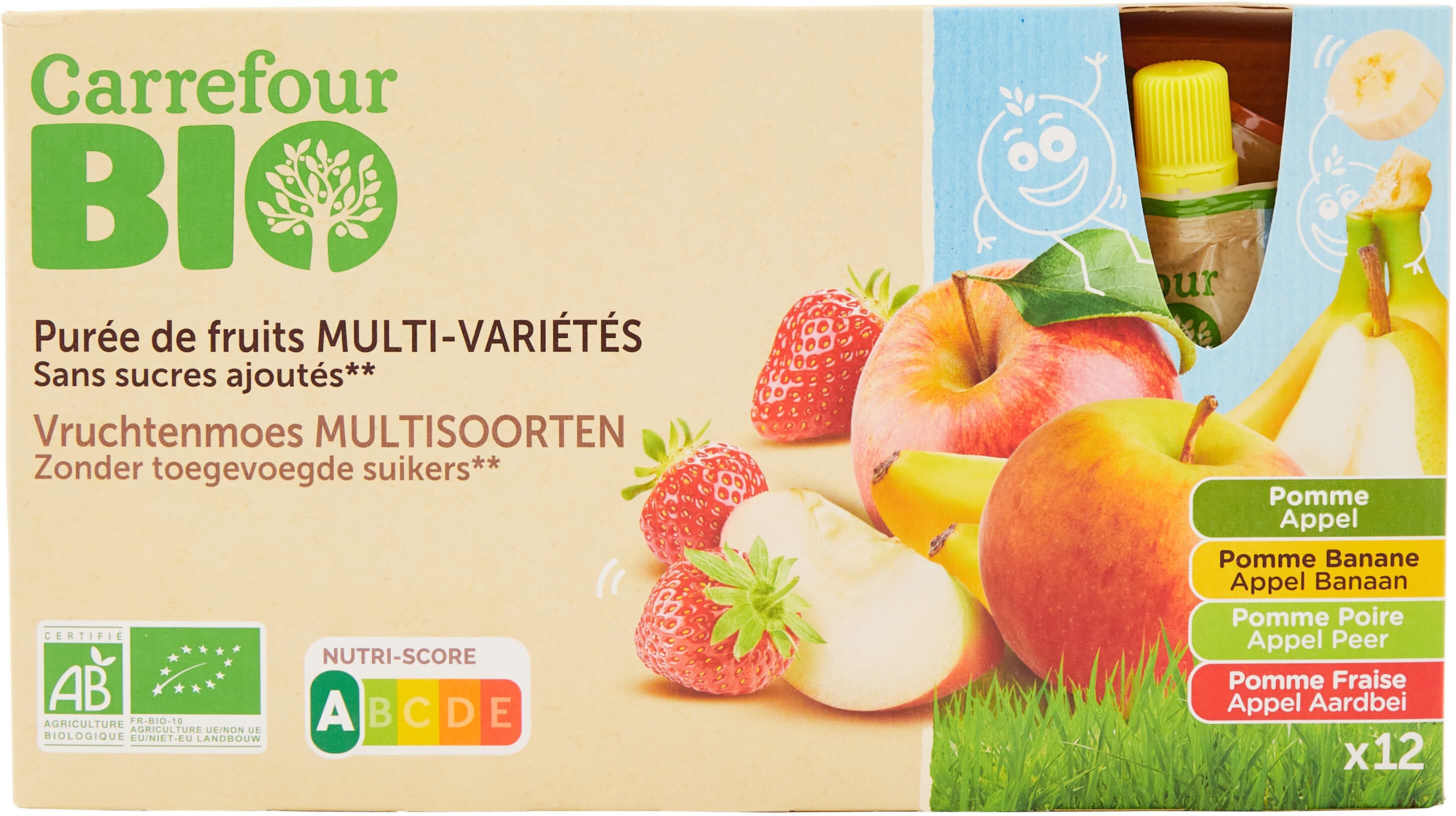 Carrefour BIO Pomme Banane Sans sucres ajoutés* packshot