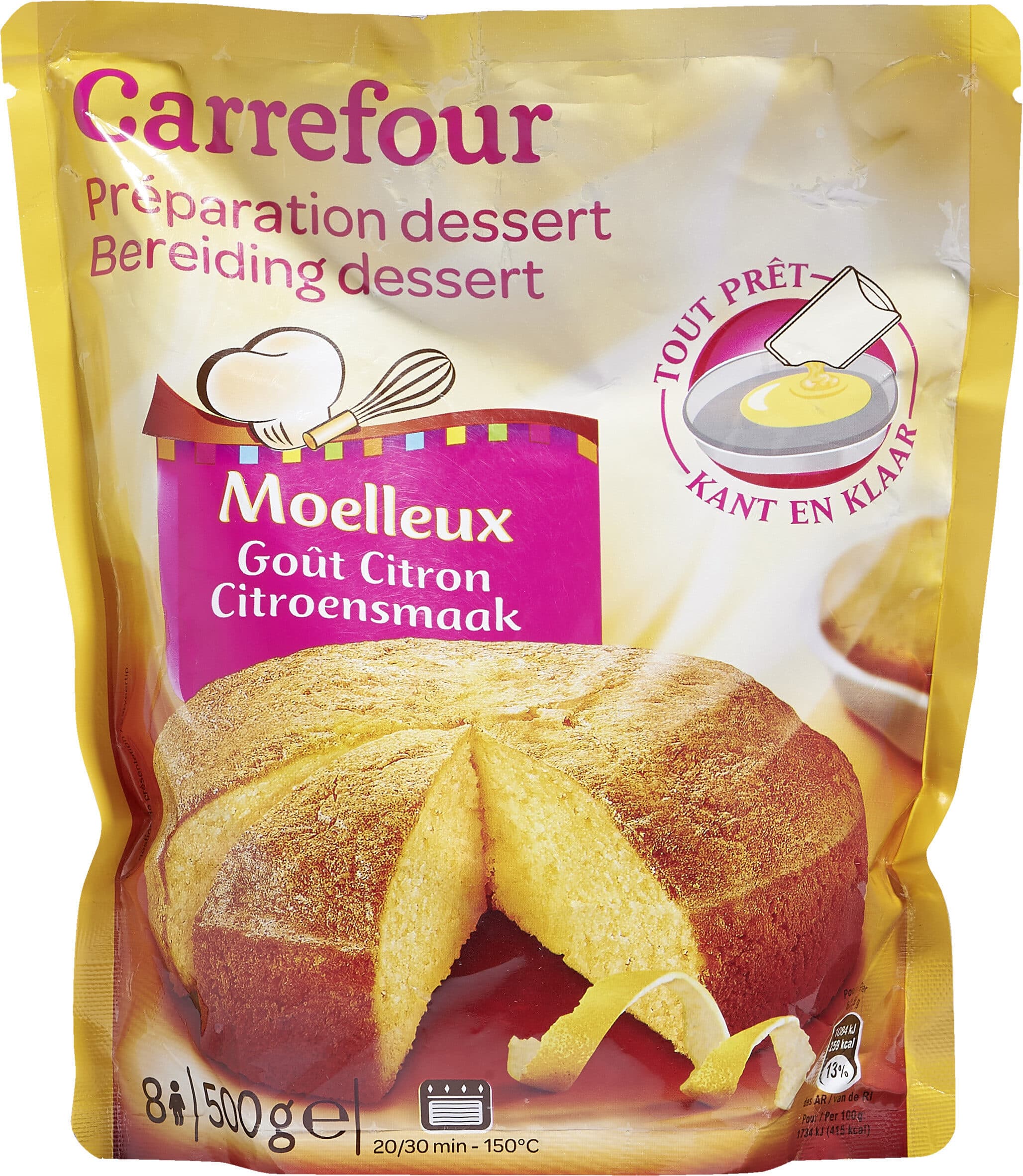 Carrefour Moelleux Saveur citron packshot