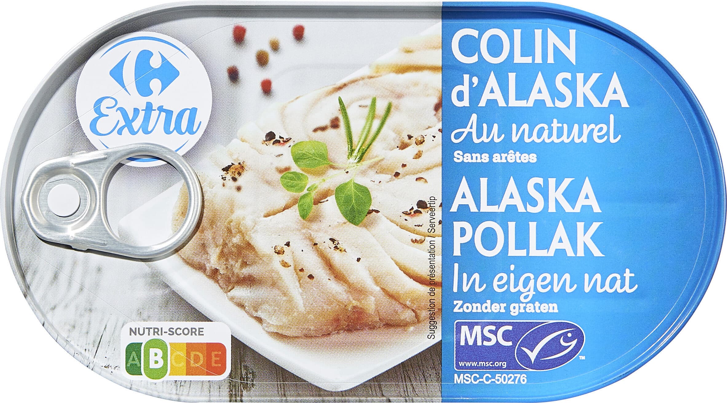 Carrefour Colin d'alaska au naturel packshot