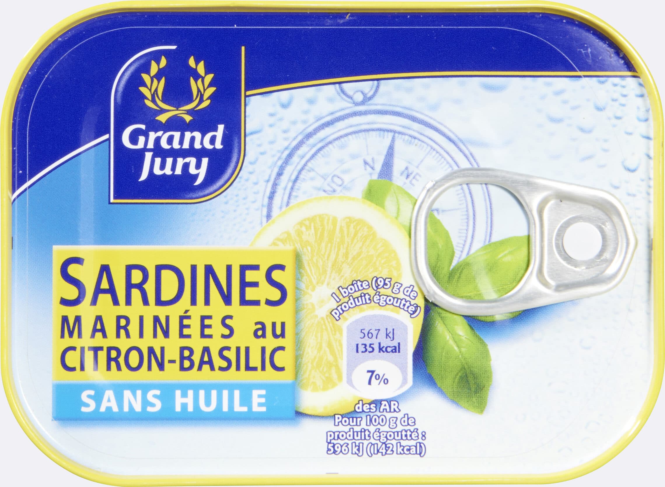 Grand Jury Sardines marinées au citron basilic packshot
