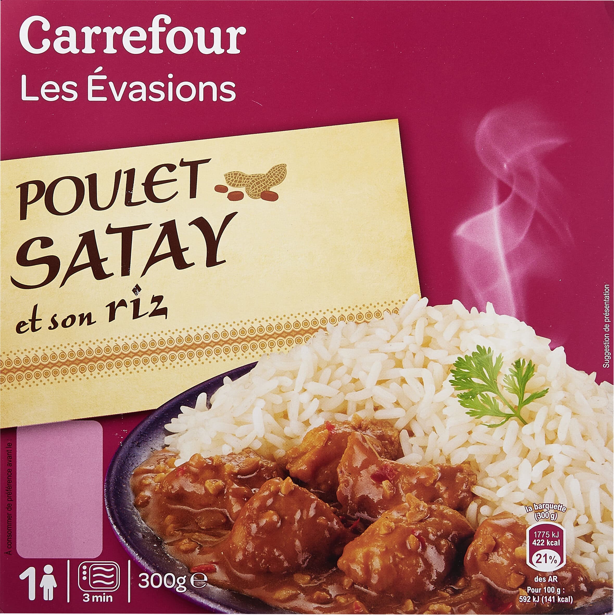 Carrefour Poulet Satay et son Riz packshot