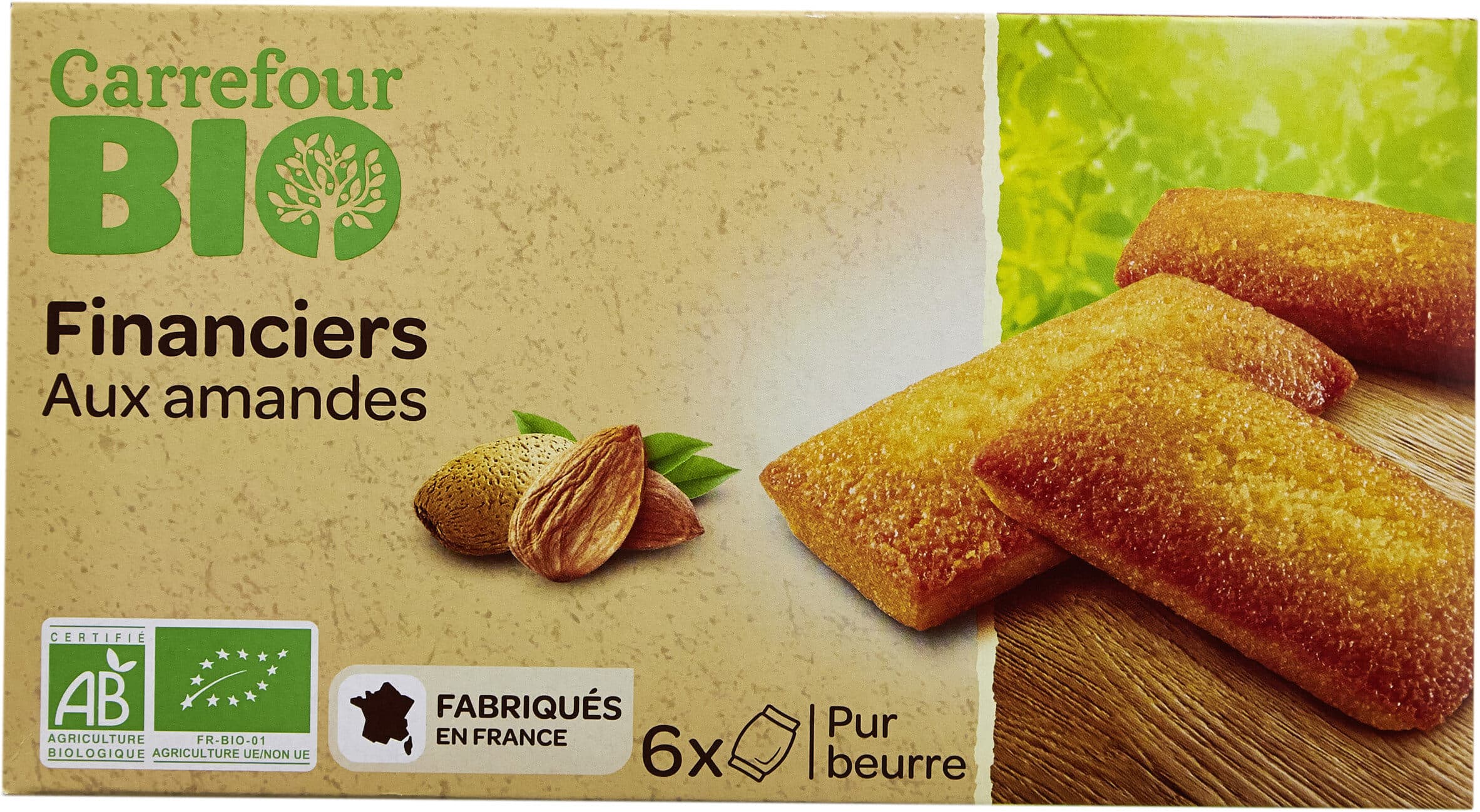 Carrefour BIO Financiers aux amandes packshot