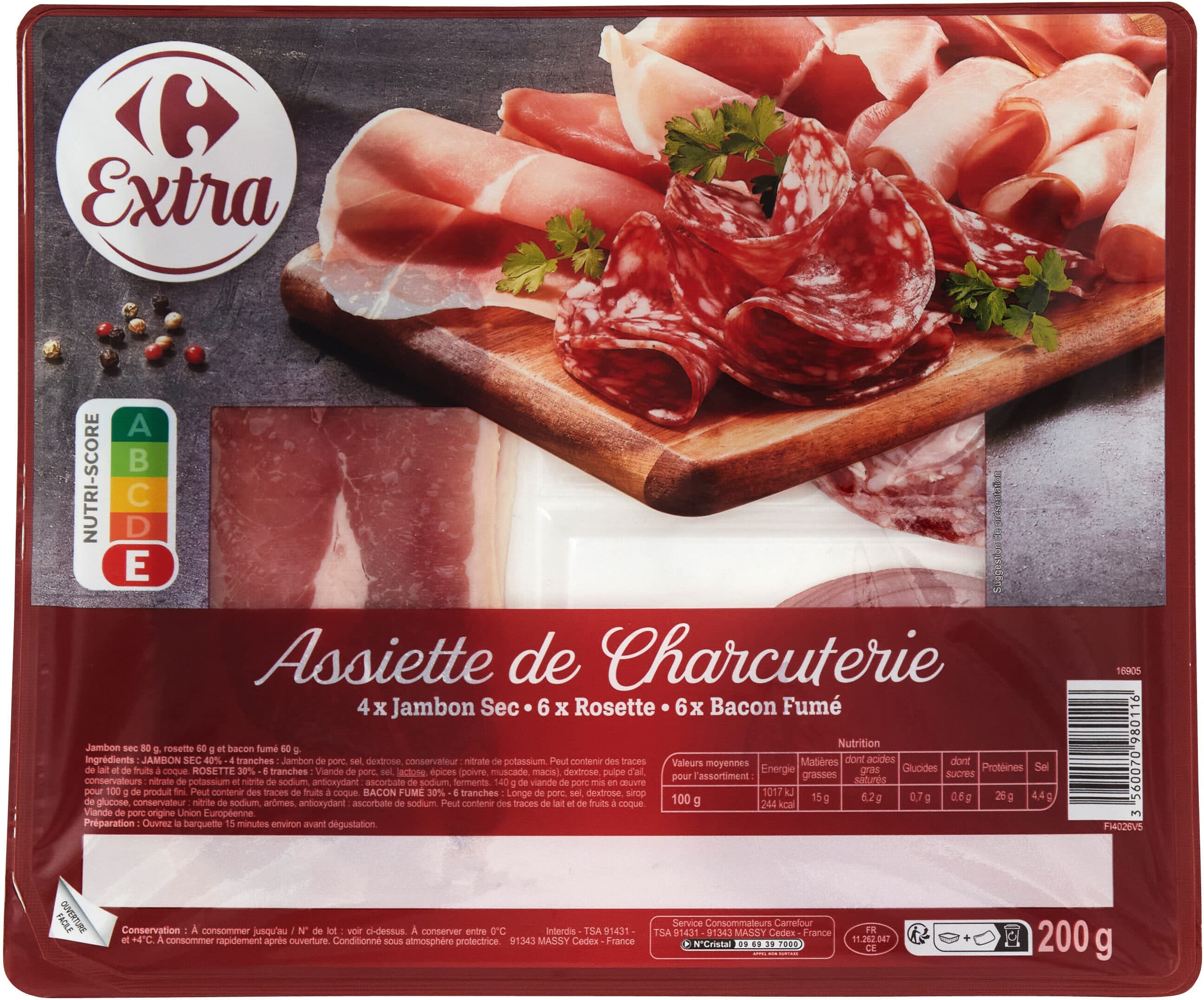 Carrefour Assiette de Charcuterie packshot