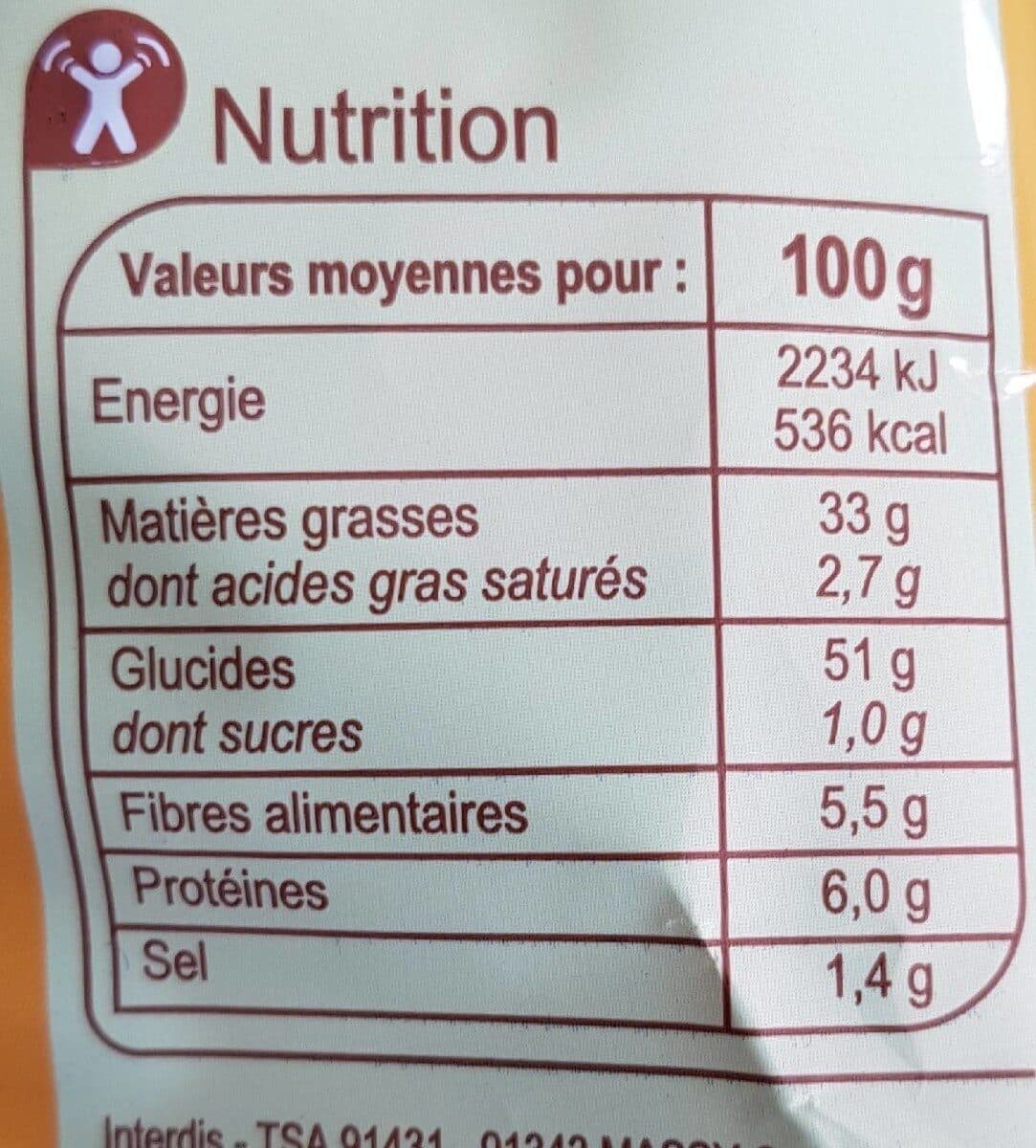 Carrefour Chips saveur moutarde packshot