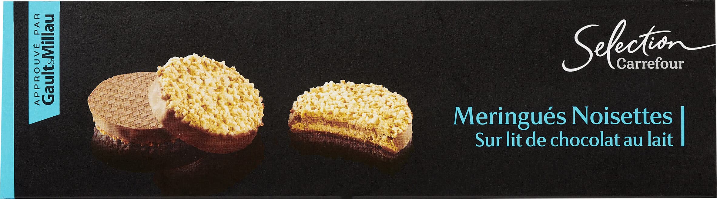 Carrefour Meringués Noisette sur lit de chocolat au lait packshot