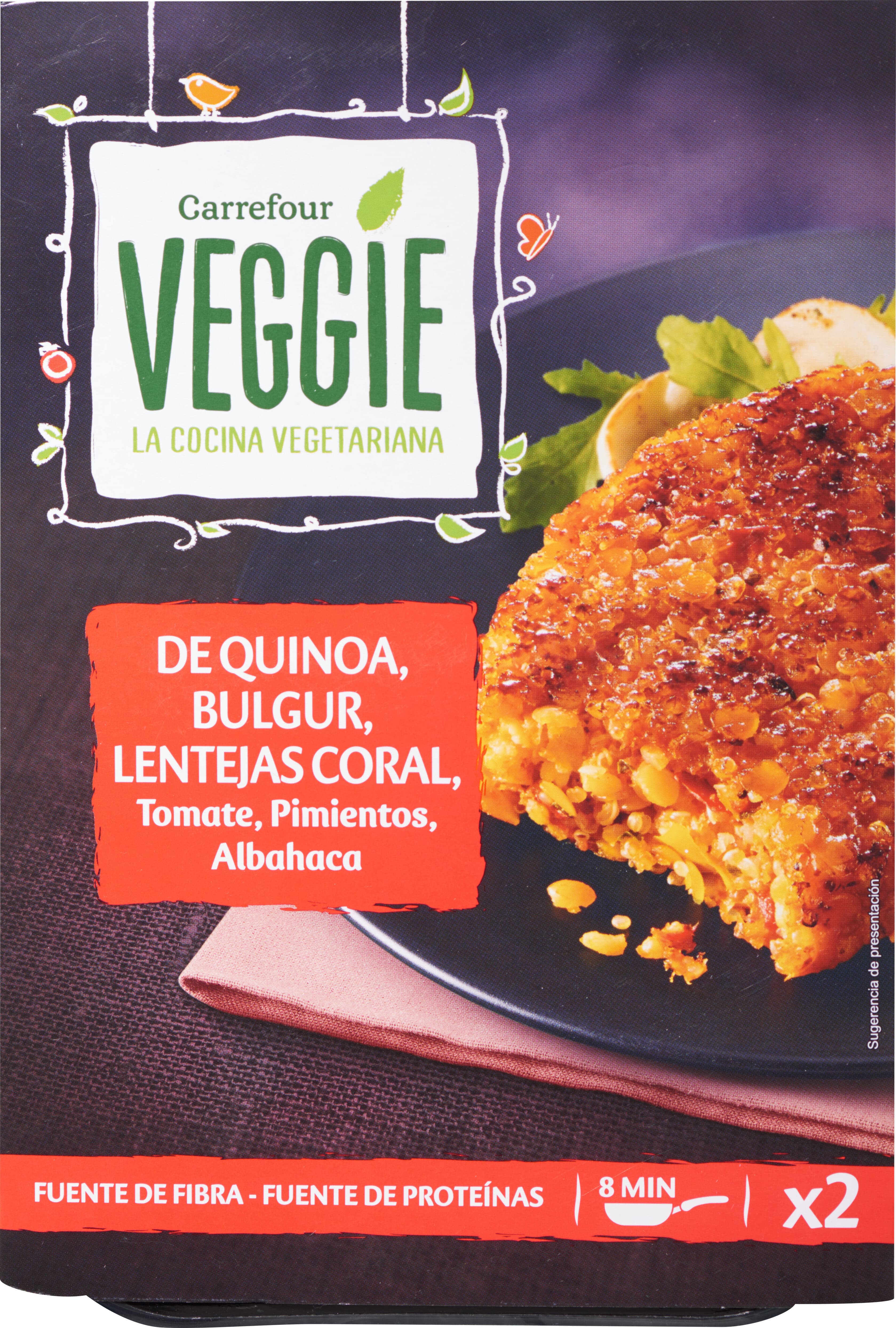 Carrefour Vegetal galettes quinoa, tomate packshot