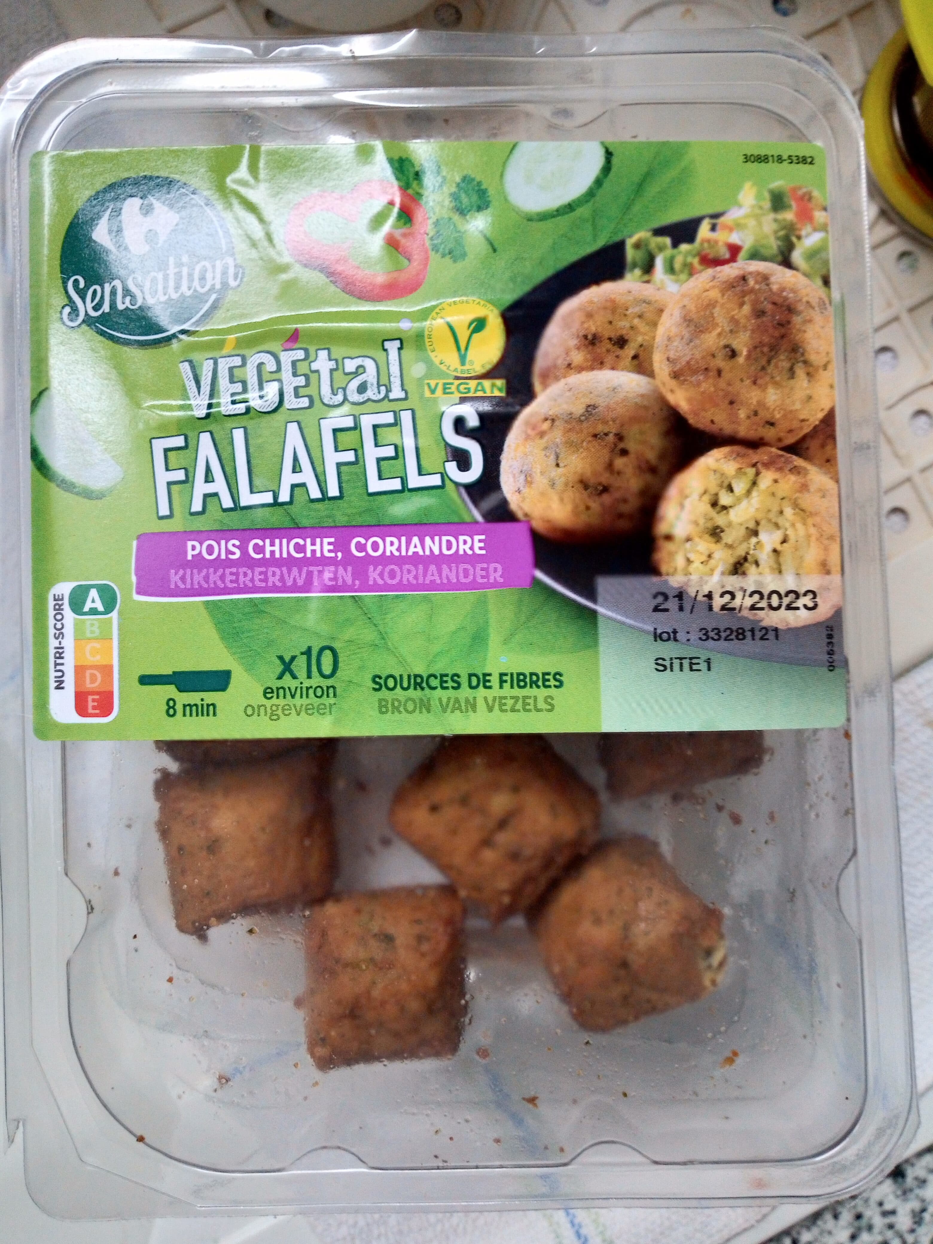 Carrefour Végétal falafels pois chiches coriandre packshot