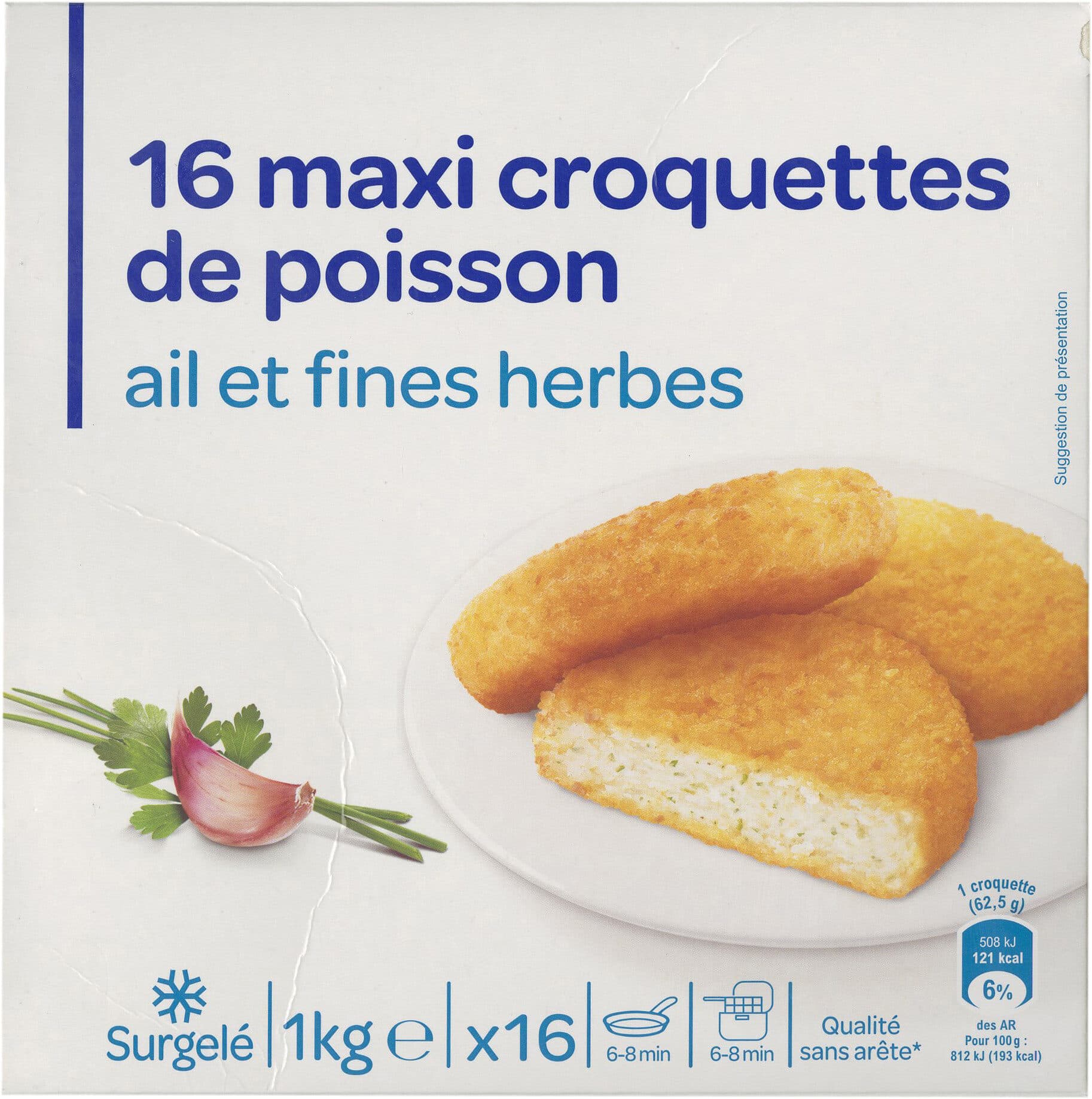 Carrefour 16 Grosses croquettes de poisson packshot