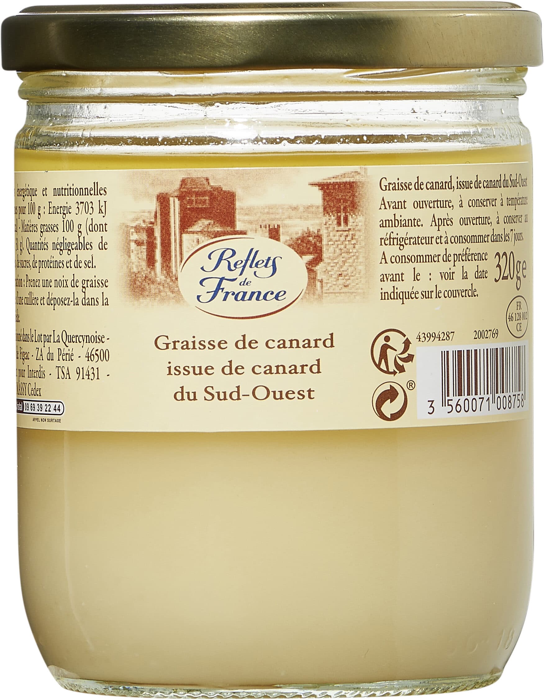 Carrefour Graisse de canard issue de canard du Sud-Ouest packshot