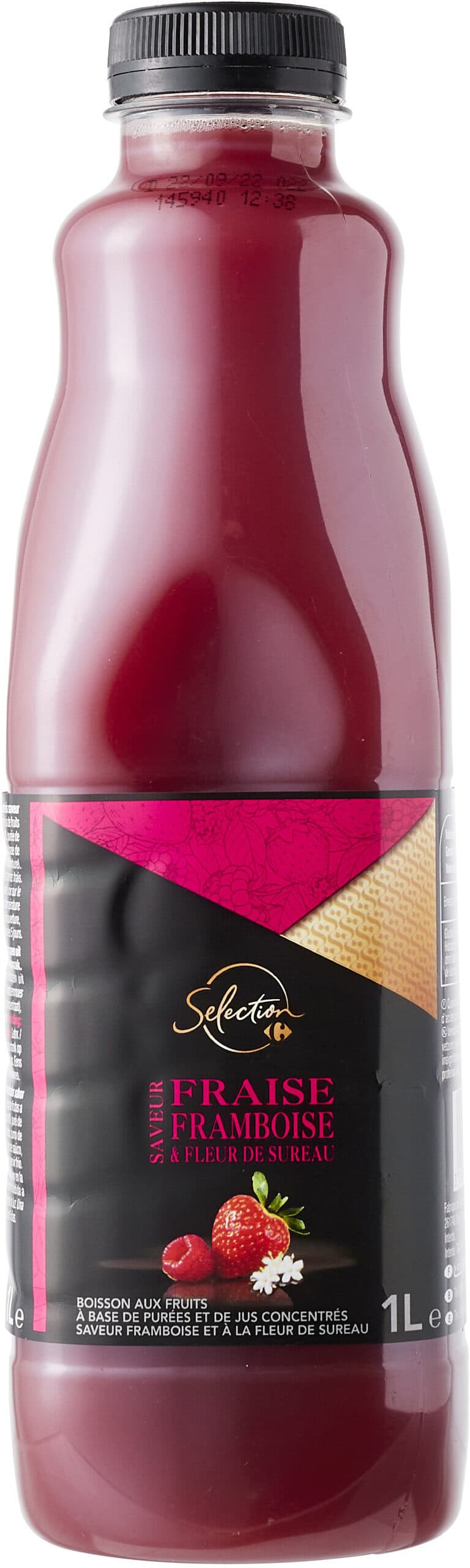 Carrefour Jus de Fraise et Framboise packshot